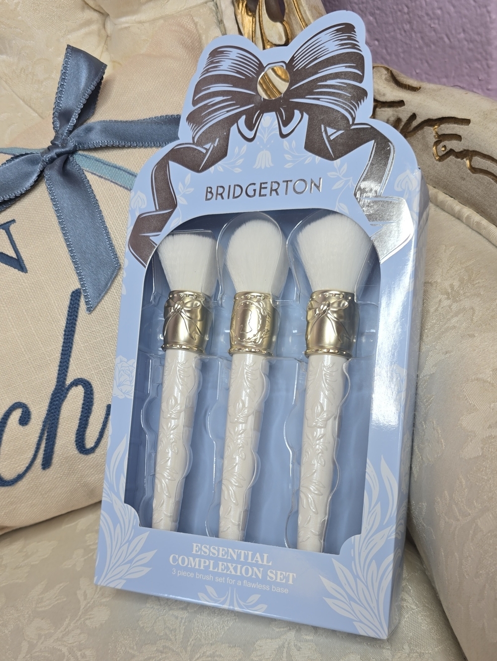 NWT Primark X Bridgerton Complexion Brush Set White & Gold